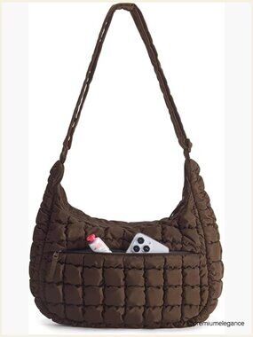 Quilted Crossbody Bag Lightweight Puffer Purse Shoulder Hobo Travel Bag
